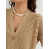 image:imageCHARTOU Women Cardigan Sweater 2025 Fall Outfits Button Down Open Front Oversized Slouchy Knit OuterwearKhaki