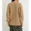 image:imageCHARTOU Women Cardigan Sweater 2025 Fall Outfits Button Down Open Front Oversized Slouchy Knit OuterwearKhaki