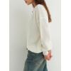 image:imageCHARTOU Women Cardigan Sweater 2025 Fall Outfits Button Down Open Front Oversized Slouchy Knit OuterwearWhite