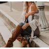 image:imageCHARTOU Women Casual 34 Sleeve Knitted Open Front Cardigan Sweater Long Knit Tassel Poncho ShawlApricot