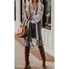image:imageCHARTOU Women Casual 34 Sleeve Knitted Open Front Cardigan Sweater Long Knit Tassel Poncho ShawlApricot