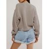 image:imageCHARTOU Women Casual Short Button Down Cable Knit Sweater Jacket Waffle Cropped Cardigan Sweater Y2k Knitted Crop TopCoffee