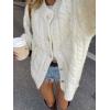 image:imageCHARTOU Women Chunky Cable Knit Cardigan Sweaters Button Up Loose Warm Sweater CoatsBeige