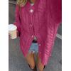 image:imageCHARTOU Women Chunky Cable Knit Cardigan Sweaters Button Up Loose Warm Sweater CoatsPink