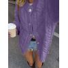 image:imageCHARTOU Women Chunky Cable Knit Cardigan Sweaters Button Up Loose Warm Sweater CoatsPurple