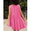 image:imageCHARTOU Women Comfy V Neck Sleeveless Ruffle Tunic Shirt Babydoll Mini DressPink