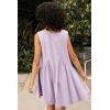 image:imageCHARTOU Women Comfy V Neck Sleeveless Ruffle Tunic Shirt Babydoll Mini DressPurple