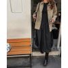 image:imageCHARTOU Women Faux Suede Coat Jacket Fall 2025 Button Down Long Sleeve Outwear Shacket with BeltKhaki