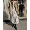 image:imageCHARTOU Women Faux Suede Coat Jacket Fall 2025 Button Down Long Sleeve Outwear Shacket with BeltKhaki