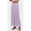 image:imageCHARTOU Women Long Winter Sweater Skirt Elastic Waist Accordion Pleated Pencil Knit SkirtPurple