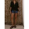 image:imageCHARTOU Women Ruffle Peplum Summer Tops V Neck Tie Front Short Sleeve T Shirts Casual BlousesBlack