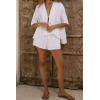 image:imageCHARTOU Women Ruffle Peplum Summer Tops V Neck Tie Front Short Sleeve T Shirts Casual BlousesWhite
