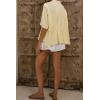 image:imageCHARTOU Women Ruffle Peplum Summer Tops V Neck Tie Front Short Sleeve T Shirts Casual BlousesYellow