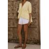 image:imageCHARTOU Women Ruffle Peplum Summer Tops V Neck Tie Front Short Sleeve T Shirts Casual BlousesYellow