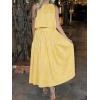 image:imageCHARTOU Women Striped Two Pieces Skirt Sets Summer Sleeveless Tank Top Elastic Waist Maxi Skirt Matching Lounge SetsYellow