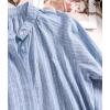 image:imageCHARTOU Women Summer Striped Midi Sundress Button Down Shirt Dress with Belt Travel Vacation OutfitsBlue