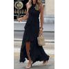 image:imageCHARTOU Women Two Pieces Skirt Sets Summer Cut Out HiLow Crochet Knit Long DressesBlack