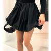 image:imageCHARTOU Women Y2k Sweater Dress Turtleneck Long Sleeve Bubble Mini Skirt Puffy Short DressBlack