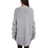 image:imageCHARTOU Womens Chunky Knitted Basket Weave Long Sleeve Open Front Cardigan Sweater TopsGrey