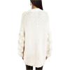 image:imageCHARTOU Womens Chunky Knitted Basket Weave Long Sleeve Open Front Cardigan Sweater TopsWhite