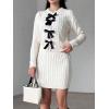 image:imageCHARTOU Womens Fall Skirt 2 Piece Sweater Set Cropped Cardigan Cable Knit Mini Skirt Dressy Outfits OutwearWhite