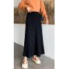 image:imageCHARTOU Womens Fall Winter High Waist Pleated ALine Maxi Long Knit Sweater SkirtBlack