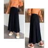 image:imageCHARTOU Womens Fall Winter High Waist Pleated ALine Maxi Long Knit Sweater SkirtBlack