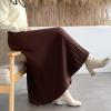 image:imageCHARTOU Womens Fall Winter High Waist Pleated ALine Maxi Long Knit Sweater SkirtCoffee
