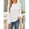 image:imageCHARTOU Womens Lace Eyelet Long Sleeve Tops Shirt Dressy Boho Floral Hollow Out Crochet Beach Blouses SummerWhite