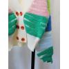 image:imageCHARTOU Womens Open Front Cardigan Slouchy Fluffy Stripes Contrast Color RibKnit SweaterGreen