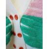 image:imageCHARTOU Womens Open Front Cardigan Slouchy Fluffy Stripes Contrast Color RibKnit SweaterGreen