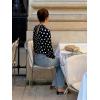 image:imageCHARTOU Womens Polka Dot Chiffon Blouse Dressy Bow Tie Loose Lantern Sleeve SemiSheer Shirt Summer Top 2026Black