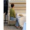 image:imageCHARTOU Womens Polka Dot Chiffon Blouse Dressy Bow Tie Loose Lantern Sleeve SemiSheer Shirt Summer Top 2026Green