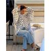 image:imageCHARTOU Womens Polka Dot Chiffon Blouse Dressy Bow Tie Loose Lantern Sleeve SemiSheer Shirt Summer Top 2026White
