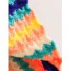 image:imageCHARTOU Womens Rainbow Striped Cable Knit Cardigan Sweaters Open Front Color Block Loose Long Sleeve OutwearColor Stripes