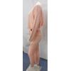 image:imageCHARTOU Womens Sexy One Shoulder 2 Pieces Outfit Chunky Cable Knit Sweater Crop Top Pants SetPink