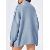 image:imageCHARTOU Womens Slouchy Chunky Cardigan Knit Casual Button Up Long Sleeve Sweaters Baggy Solid Fall OutfitsBlue