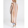image:imageCHARTOU Womens Stripe Knitted Open Front Cardigan Sweater Long Sleeve Color Block Pocketed Fall Coat CasualKhaki