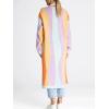 image:imageCHARTOU Womens Stripe Knitted Open Front Cardigan Sweater Long Sleeve Color Block Pocketed Fall Coat CasualYellow