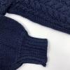 image:imageCHARTOU Womens Tie Front Cropped Cardigan Chunky Knit Cute Y2k Bow Cardigan Sweater Long Sleeve Outwear TopsNavy