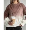 image:imageCHARTOU Fall Slouchy Fringe Crewneck Cardigan Sweaters for Women Fashion Rib Knit Frayed Pullover SweatshirtCoffee