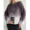 image:imageCHARTOU Fall Slouchy Fringe Crewneck Cardigan Sweaters for Women Fashion Rib Knit Frayed Pullover SweatshirtGrey