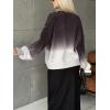 image:imageCHARTOU Fall Slouchy Fringe Crewneck Cardigan Sweaters for Women Fashion Rib Knit Frayed Pullover SweatshirtGrey