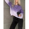 image:imageCHARTOU Fall Slouchy Fringe Crewneck Cardigan Sweaters for Women Fashion Rib Knit Frayed Pullover SweatshirtPurple