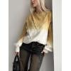image:imageCHARTOU Fall Slouchy Fringe Crewneck Cardigan Sweaters for Women Fashion Rib Knit Frayed Pullover SweatshirtYellow