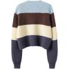 image:imageCHARTOU Women Lace Up Pullover Sweater Crisscross V Neck Color Bock 2025 Fall Cropped Sweater Jumper TopsBlue