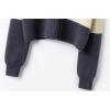 image:imageCHARTOU Women Lace Up Pullover Sweater Crisscross V Neck Color Bock 2025 Fall Cropped Sweater Jumper TopsBlue