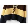 image:imageCHARTOU Women Lace Up Pullover Sweater Crisscross V Neck Color Bock 2025 Fall Cropped Sweater Jumper TopsGreen