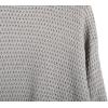image:imageCHARTOU Womens Loose Mock Neck Side Slit Cable Knit Sweater Oversized Knitwear PulloverGrey