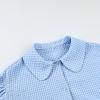 image:imageCHARTOU Plaid Lounge Set Women 2 Piece Outfits Spring Buttons Shirt Ruffle Wide Leg Pants Pajamas SetsBlue